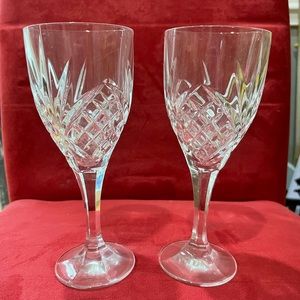 Set of 2 Crystal Wine/Wedding Toasting Glasses
